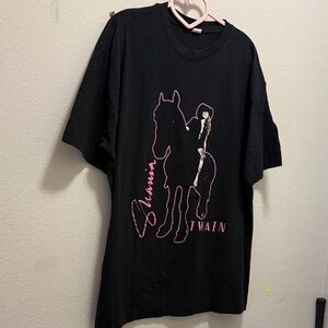 Shania Twain Country Music Band Tee Classic Black Cotton T-Shirt